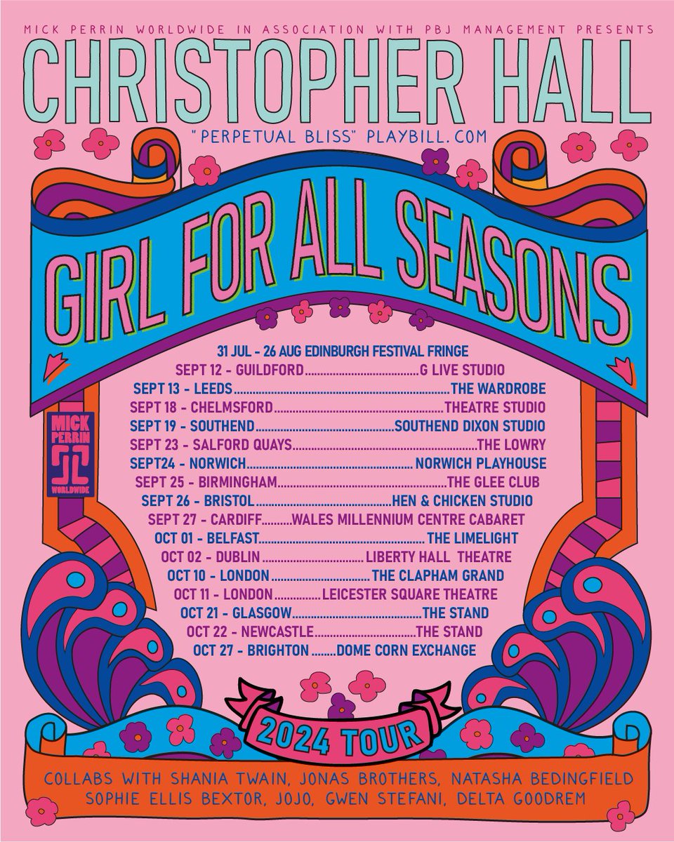 Christopher Hall, a social media sensation, will be touring with 'Girl for All Seasons.' His sketches have over 12 million likes, 50million views and spawned collaborations with Kylie, Shania Twain and JoJo Tickets available now 🎟️mickperrin.com/tours/christop…