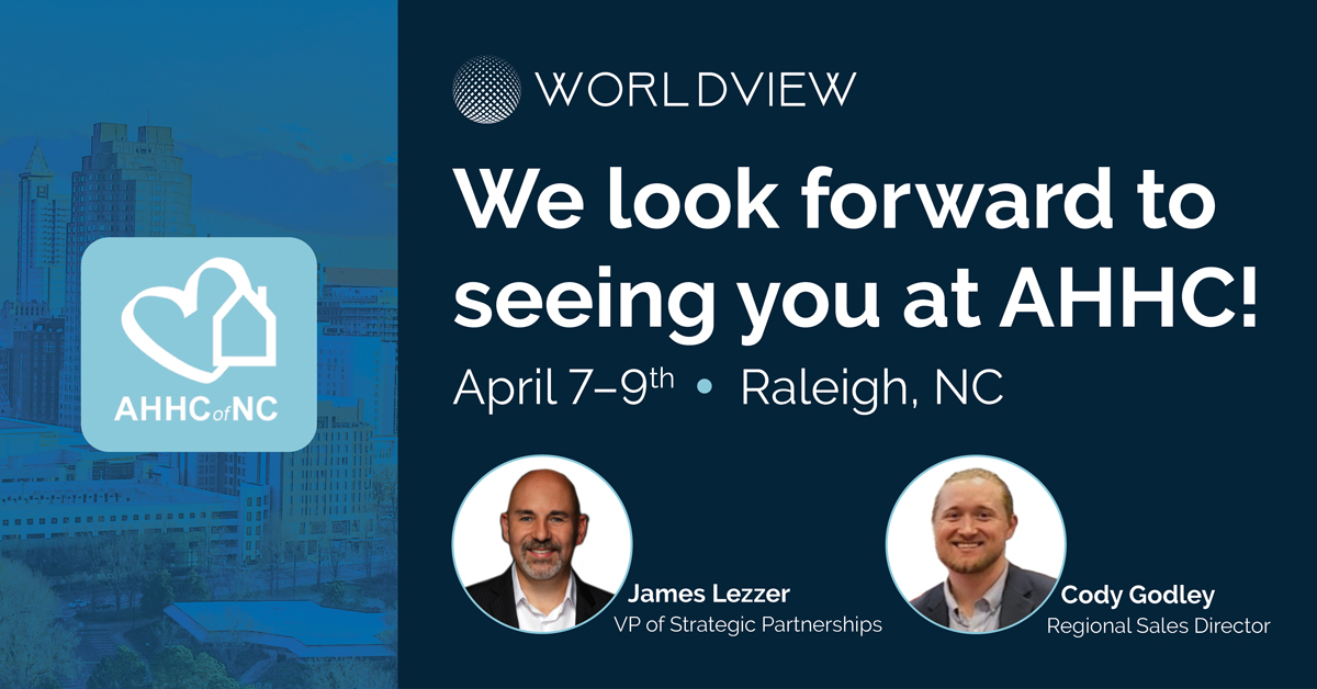 WorldViewLtd's tweet photo. Meet the team behind the leading workflow automation solution at #AHHC Annual Convention &amp; Expo! Our technology is designed to integrate seamlessly with your EMR, significantly improving financial outcomes and operational efficiency. See you in Raleigh! https://t.co/7FxFTLiHv3