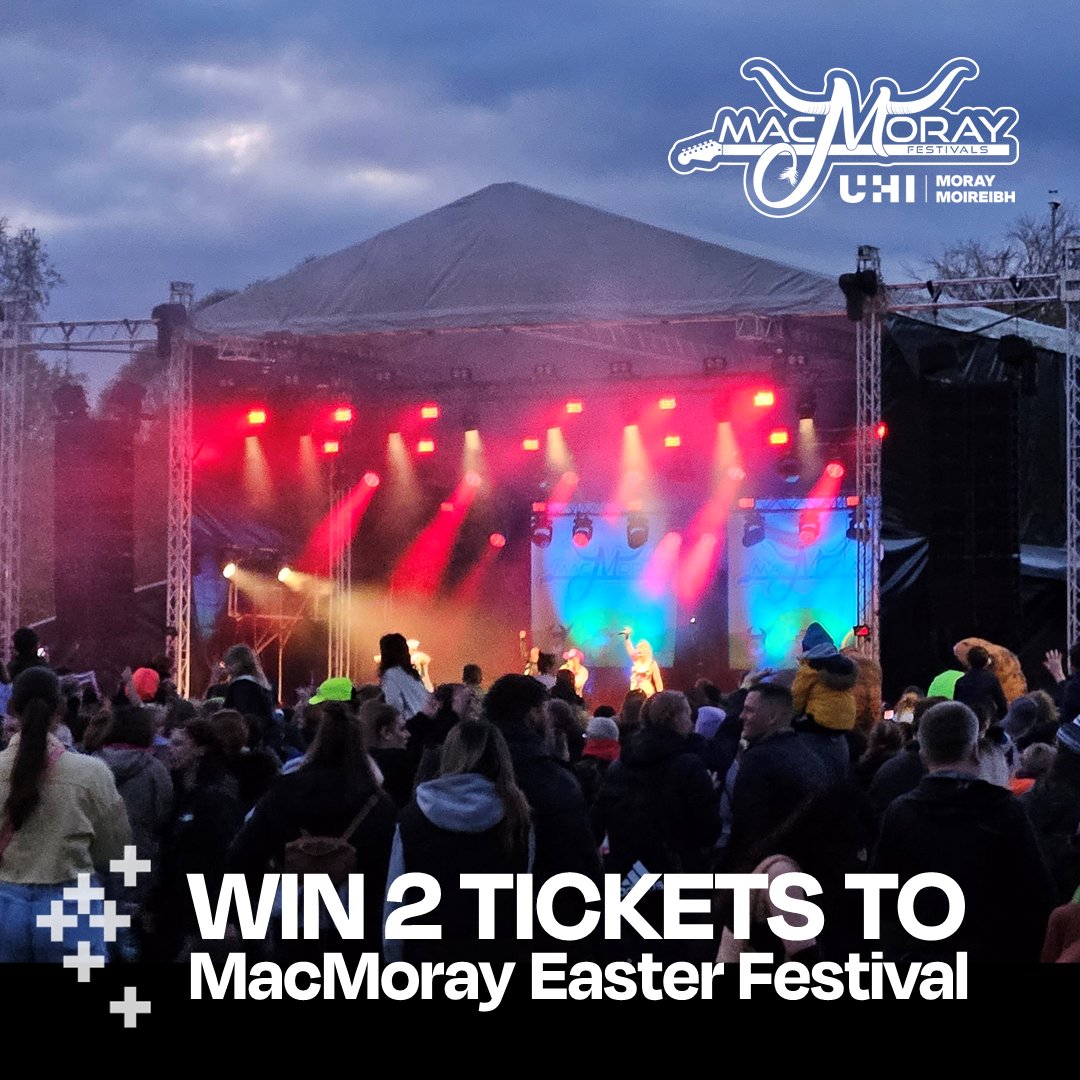 Fancy winning a pair of #MacMoray Easter Festival tickets? 👀 We’re giving away 2 weekend tickets to one lucky student or graduate! All you need to do is create a short video showcasing student/graduate life to be in with the chance of winning. More info: moray.uhi.ac.uk/about-us/macmo…