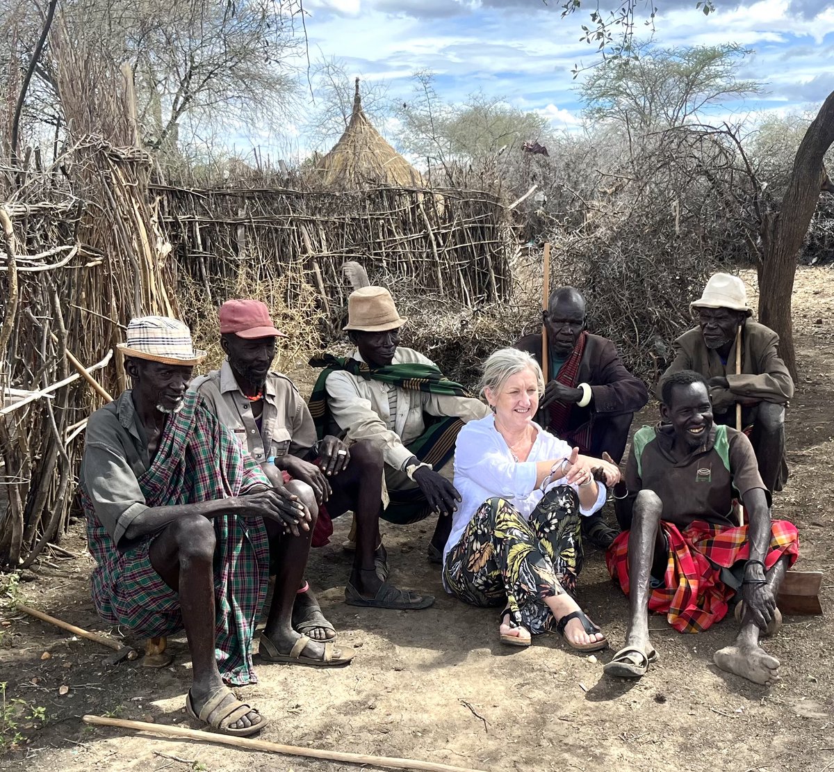 Meet the lads! Loved spending time with these Karamajong men in a village in Moroto District in #Karamoja, NE #Uganda, this afternoon. They are beneficiaries of the @irish_aid funded SAGE social protection scheme, which gives a small monthly income to help tackle extreme poverty