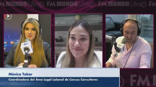 CensusEc's tweet photo. #CensusEnMedios | @MonicaTobarL_, coordinadora del área Laboral de @CensusEc habla en @fmmundo sobre el cálculo de las utilidades que se deben pagar hasta el 15 de abril a los trabajadores bajo relación de dependencia del sector privado. 

➡️ Entrevista: https://t.co/TlY3sm2nrg https://t.co/TWF393EkCB