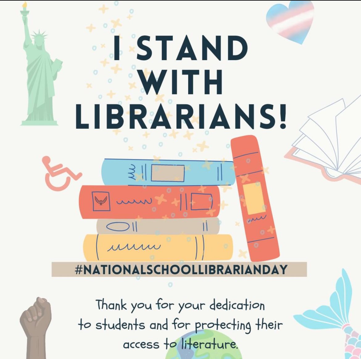 Today and everyday! Moms for Social Justice continues to support and stand with our Librarians who have the experience and expertise to curate diverse and challenging reading opportunities for ALL of our kids! Librarians know that representation matters, and so do we! ♥️📚