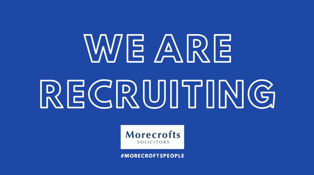 If you want to work with passionate people who love what they do, and for a business that focuses on giving something back to the communities it serves, a career at Morecrofts could be just for you! See our current vacancies here ⬇️ morecrofts.co.uk/we-are-morecro… #LegalCareers