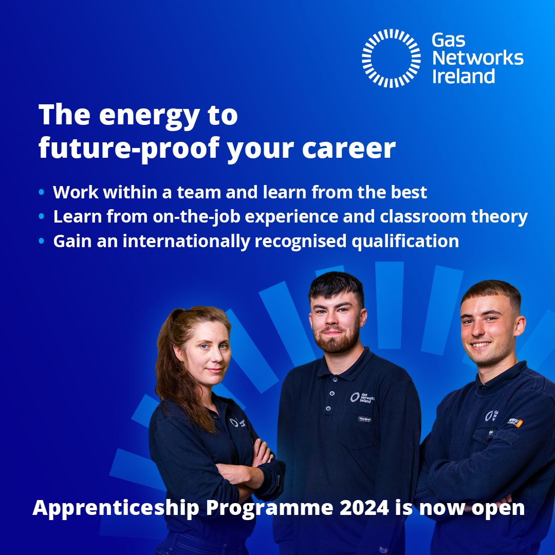 Our 2024 Apprenticeship Programme is open. Offering a mix of classroom theory and on-the-job experience with our expert mentors, leading to an internationally recognised QQI advanced level 6 certificate.  Learn more- gasnetworks.ie/apprenticeship #Apprenticeship #MovingIrelandsEnergy