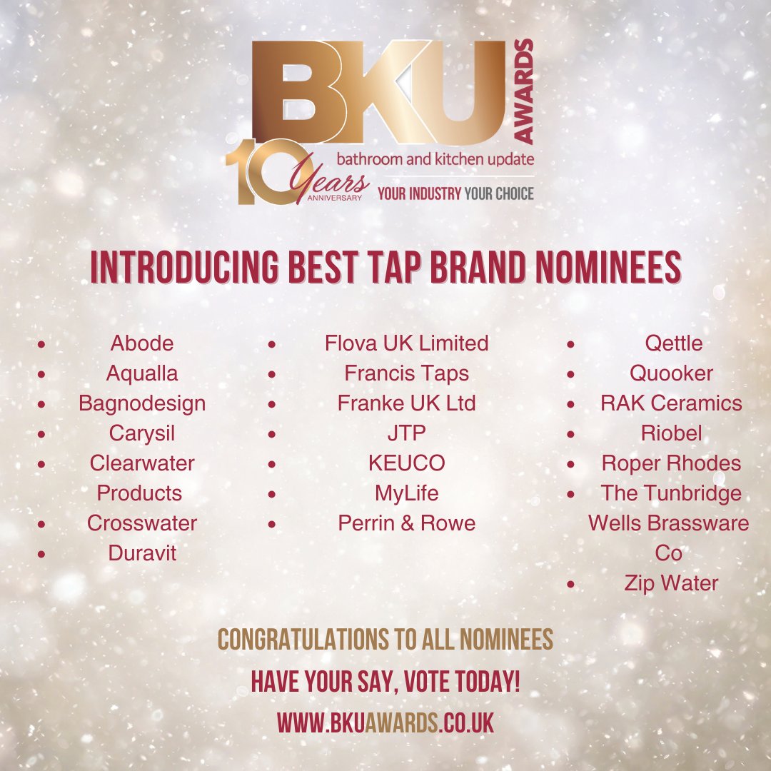 🎉Introducing the nominees for Best Tap Brand 2024 - submit your vote now! 🎉 🏆#BKUAwards2024