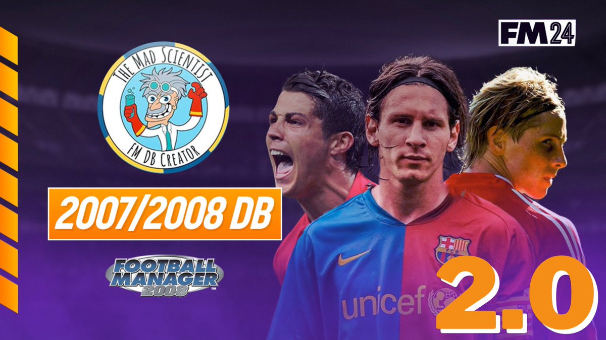 The 2007/08 DB version 2.0 This latest version includes the Turkish Super Lig. More players added around the world and fixed some minor issues You'll have to start a new save with either the save game file or the fmf file Download from my website (Link in bio)