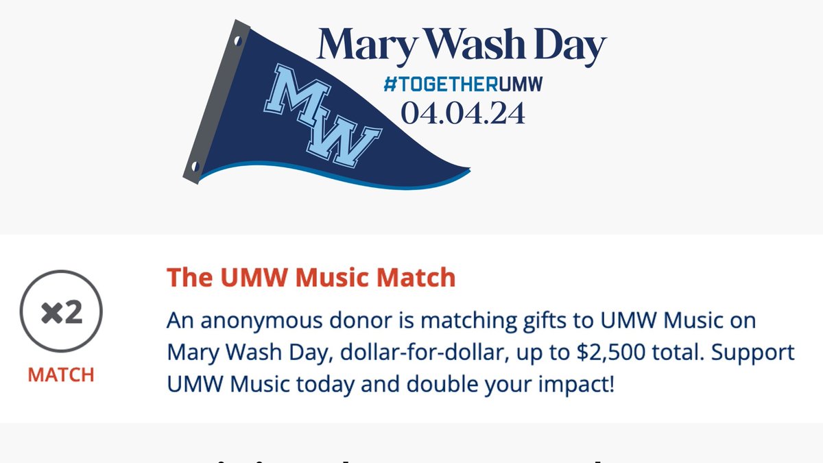 Look at all these happy UMW music students!  We have a #MaryWashDay challenge to aid us in acquisition and maintenance of instruments for them to play.  Get on the bandwagon!
givingday.umw.edu/giving-day/823…
#togetherUMW