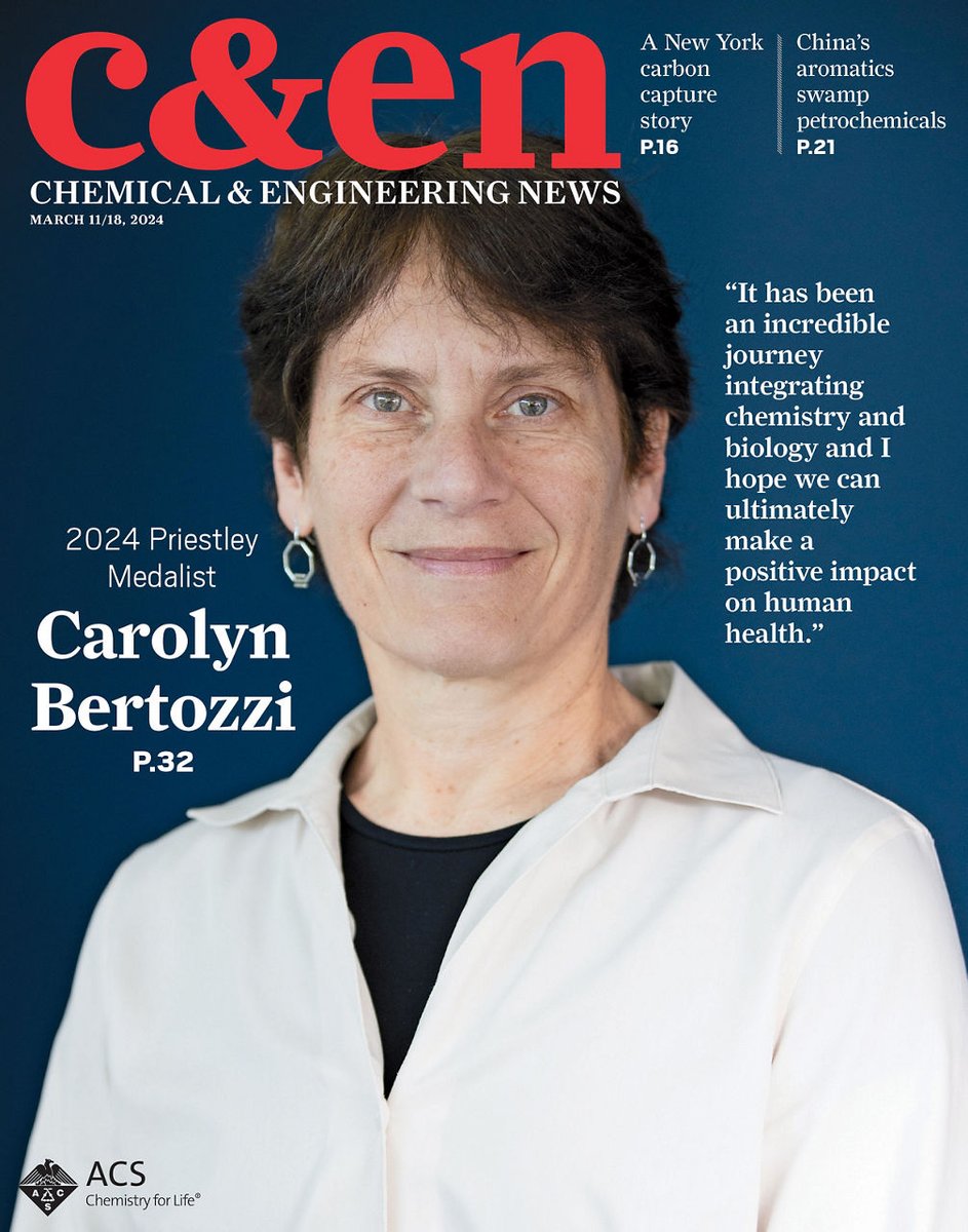 Our Scientific Co-Founder @CarolynBertozzi recently accepted the 2024 Priestley Medal, the highest honor awarded by the @AmerChemSociety. Reflecting on her acceptance, she spoke about her early love for chemistry and dedication to research that could lead to groundbreaking…