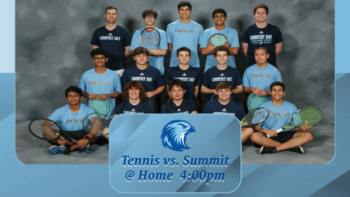 Good luck to Coach Schubert and the CCDS tennis team as they open up their season vs. Summit today!