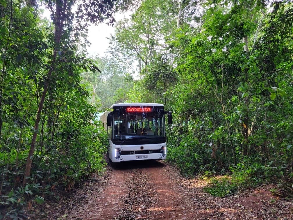 The Kayoola EVS is your tranquil companion as your experience the Splendor of our Tropical Rain 🌧️ Forests. ⁦@IreneMugisha⁩