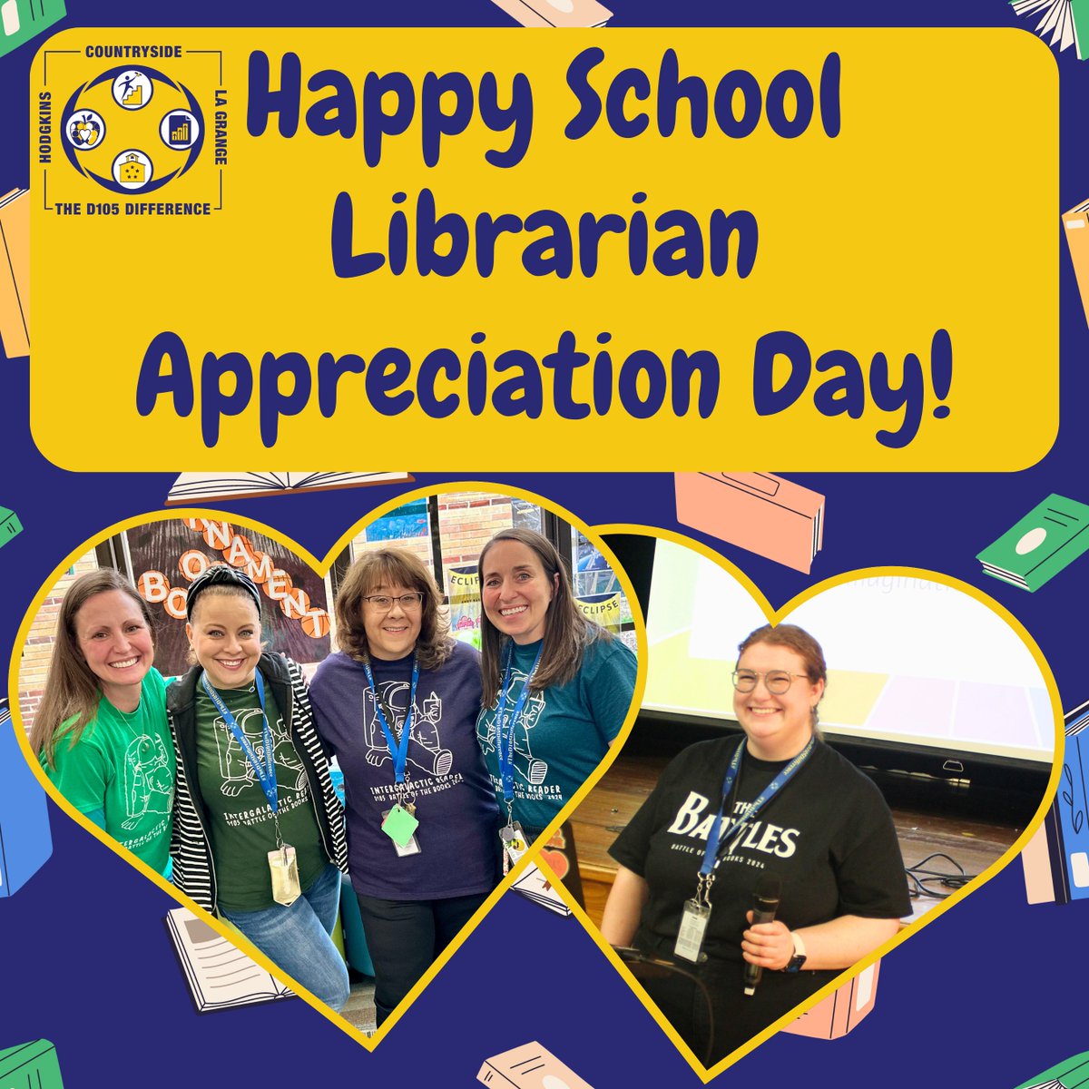 Happy School Librarian Appreciation Day to this fabulous team of Library Media Specialists and their amazing LLC Coordinators! 'One of the greatest gifts adults can give to their offspring and to their society is to read to children.' -Carl Sagan.