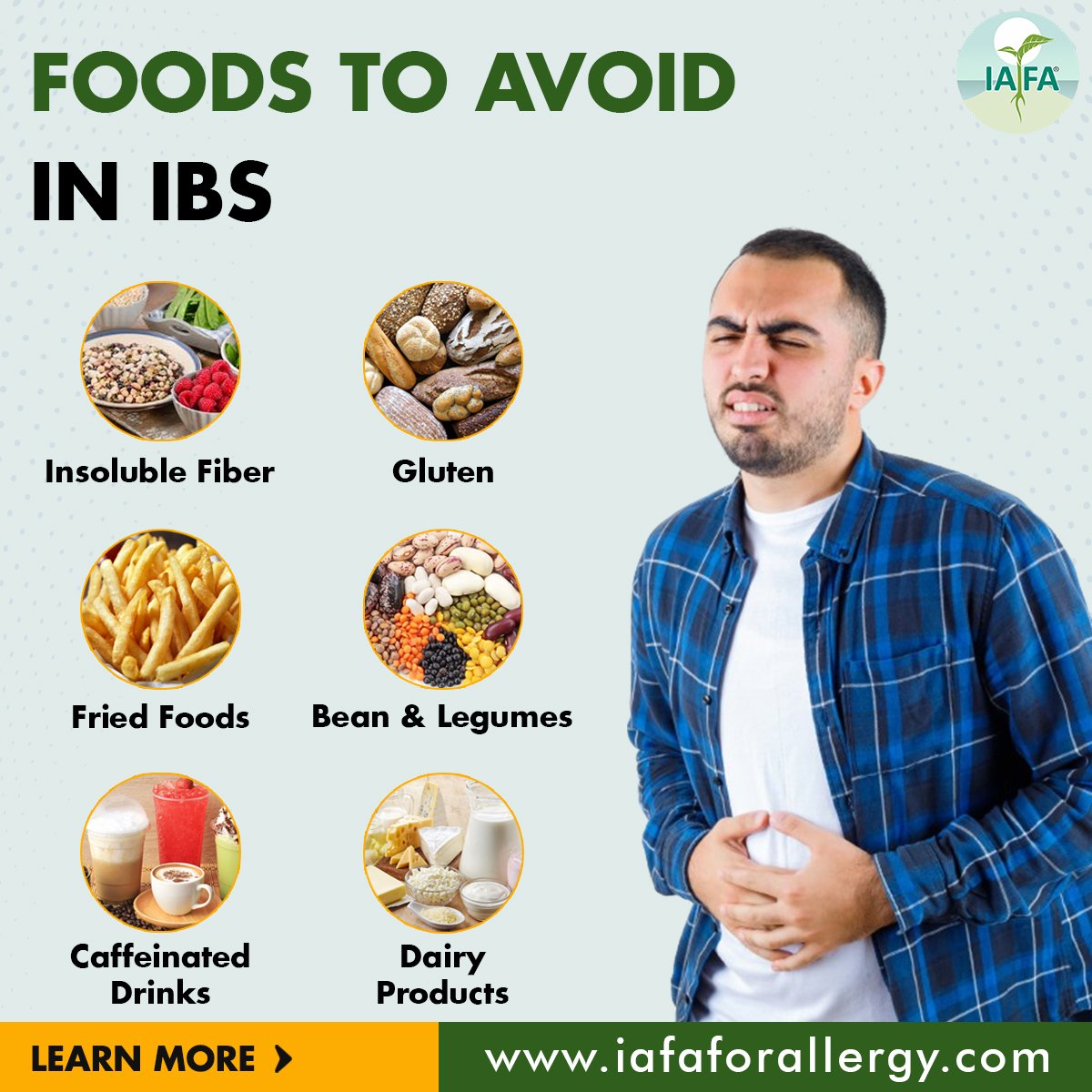 ✍️ Foods to Avoid with IBS

✅ Insoluble Fiber
✅ Gluten
✅ Caffeinated Drinks
✅ Fried Foods
✅Bean & Legumes
✅ Dairy Products

Learn More
iafaforallergy.com/diet-pathya-ap…

#ibs #ibsdiet #celiac #healthygut #butyoudontlooksick #leakygut #guthealing #glutensensitivity