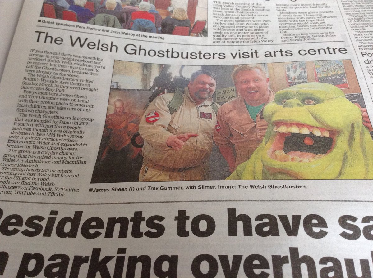welshghostbust's tweet photo. “Print is Dead?” 

Not for us this week! 

Thank you again to @CountyTimes and @Wyeside. 

#welshghostbusters #ghostbusters #wales #ghostbustersinwales #whoyougonnacall #cardiff #newport #wrexham #bangor #swansea #ectocymru #midwales #ghostbusting #welshevents @WalesOnline https://t.co/9ei8LNlGPT