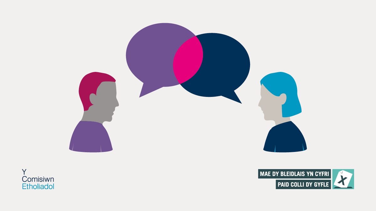 Sicrhewch y gefnogaeth sydd ei hangen arnoch i fwrw eich pleidlais. Os oes angen unrhyw gymorth arnoch, siaradwch â staff yr orsaf bleidleisio. Cewch ragor o wybodaeth trwy electoralcommission.org.uk/cy/rwyf-yneg-p… #BarodiBleidleisio