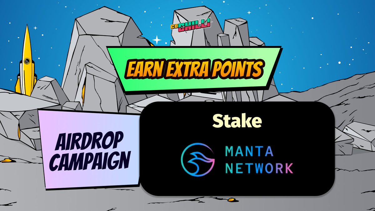 It's been almost a week since the airdrop campaign went live 🌶️ There are a few ways to earn points, and one of the smart moves is through staking @MantaNetwork! 🙌 1 $MANTA/per staked = 2 points (up to 20,000 points) Stake now to collect points: airdrop.cochilli.io