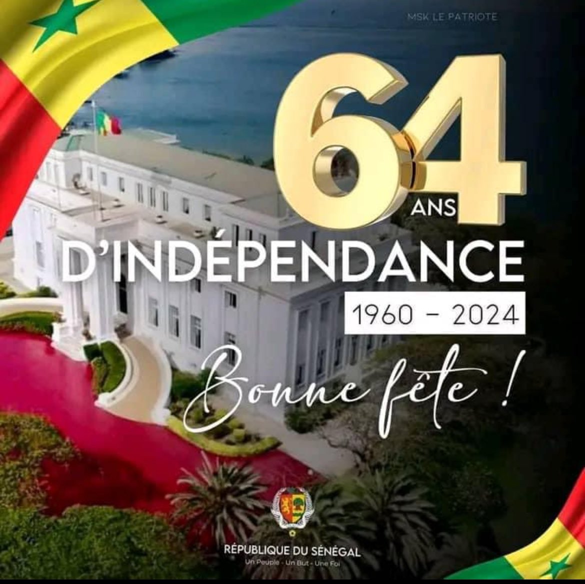 Bonne fête au peuple sénégalais Victorieux