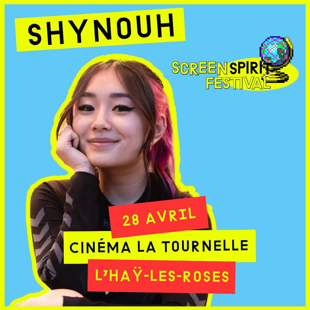 Ile de France, nous voilà ! @shynouh sera au #CinemaLaTournelle à Haÿ-les-roses (94) le Dimanche 28 Avril🔥 Retrouvez-là à partir de 14h pour sa séance projection (il paraît qu'on parlera cinéma d'animation avec un très bon film sorti en 2023 😶‍🌫️) puis une animation !