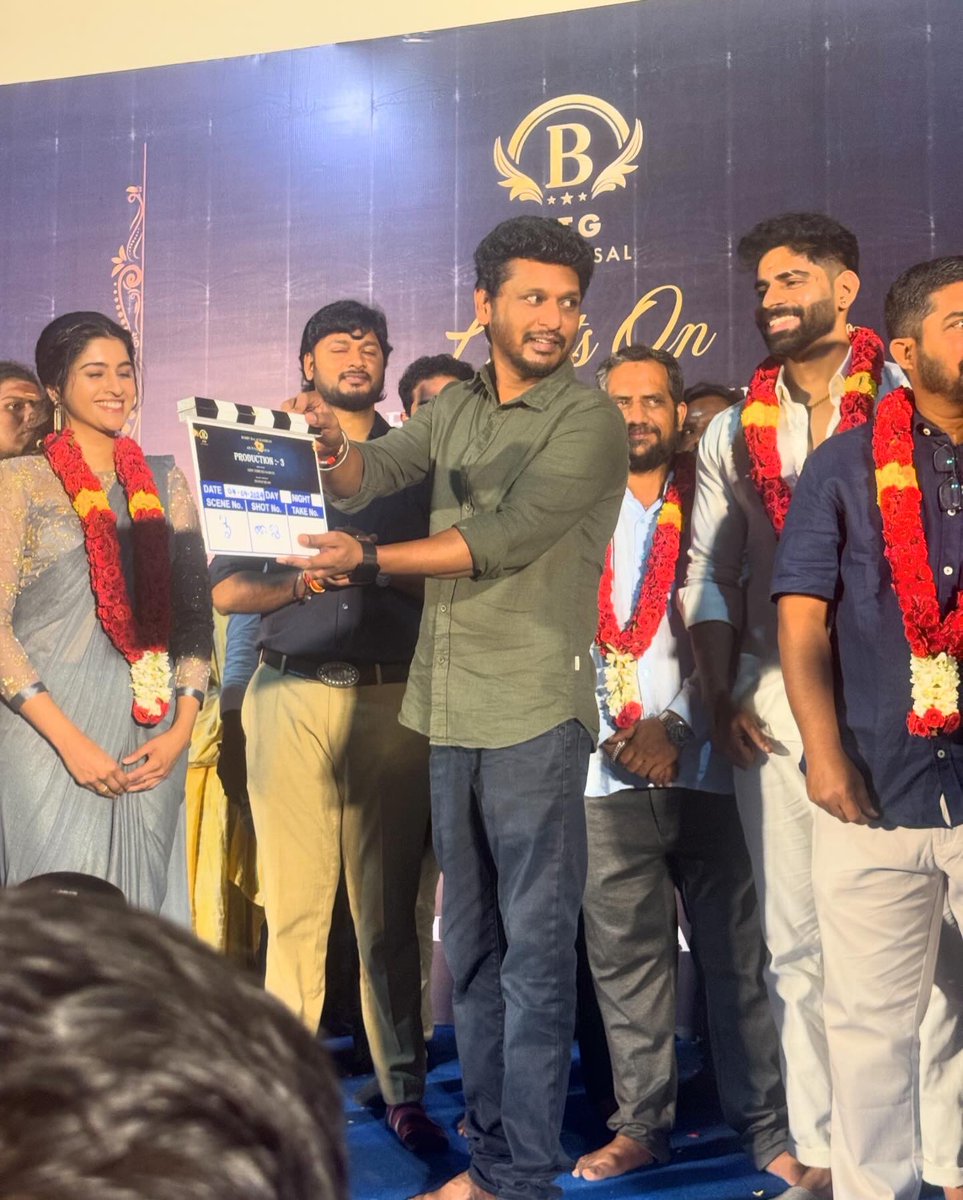 #AV36 - movie pooja launch today BTG Universal’s third epic adventure starring @arunvijayno1 Thank you Director #KrishThirukumaran sir @manojbeno @btguniversalofficial @bobbyvinodb Happy to be a part of this amazing project