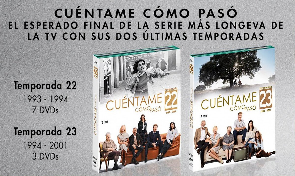 📀Ya están en DVD las últimas temporadas de la serie de nuestra vida, #Cuéntame Gracias @divisahomevideo por el compromiso con sus seguidores