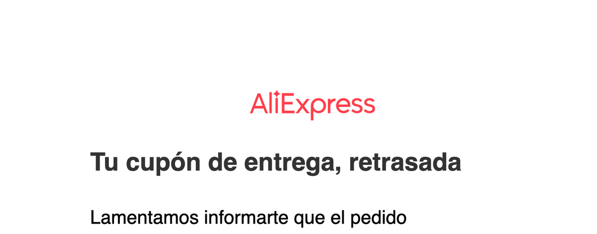 Creo que AliExpress tiene un problema con los signos de puntuación