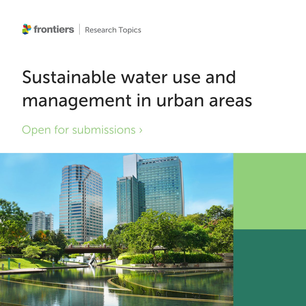 Check out our new Research Topic which explores the challenge of sustainable water use and management in urban settings. Read more and register to submit your research here ➡️fro.ntiers.in/RT57297 Close date 18 October 2024