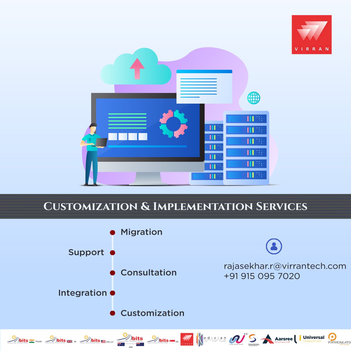 Our Customization & Implementation services #virran #ssgroupofcompanies #ssgroup #customization #implementation #migration #support #consultation #integration #customization
