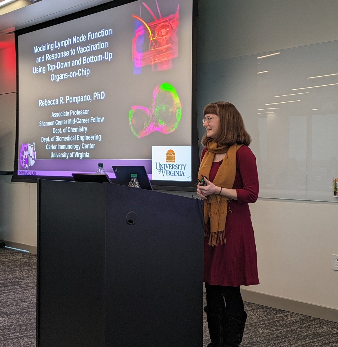 Yale Center for Systems and Engineering Immunology (@yalecsei) on Twitter photo Great seminar by Rebecca Pompano (Associate Professor of Chem. and BME <a href="/UVA/">UVA</a>) on methods using human lymph node explants and organs-on-chip to visualize immune cell interactions and more easily evaluate immune cell responses to perturbations. <a href="/PompanoLab/">Rebecca Pompano</a> <a href="/YaleMed/">Yale School of Medicine</a> <a href="/YaleIBIO/">Yale Department of Immunobiology</a> Great seminar by Rebecca Pompano (Associate Professor of Chem. and BME <a href="/UVA/">UVA</a>) on methods using human lymph node explants and organs-on-chip to visualize immune cell interactions and more easily evaluate immune cell responses to perturbations. <a href="/PompanoLab/">Rebecca Pompano</a> <a href="/YaleMed/">Yale School of Medicine</a> <a href="/YaleIBIO/">Yale Department of Immunobiology</a>