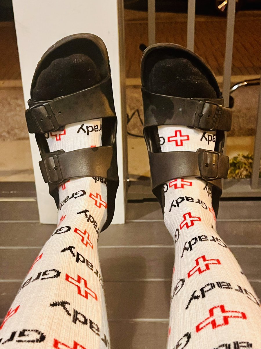 Shout out to @GradyHealth for the amazing celebration for #DoctorsDay last week which included these dope socks as a gift! Love them! 🧦☺️🏥❤️