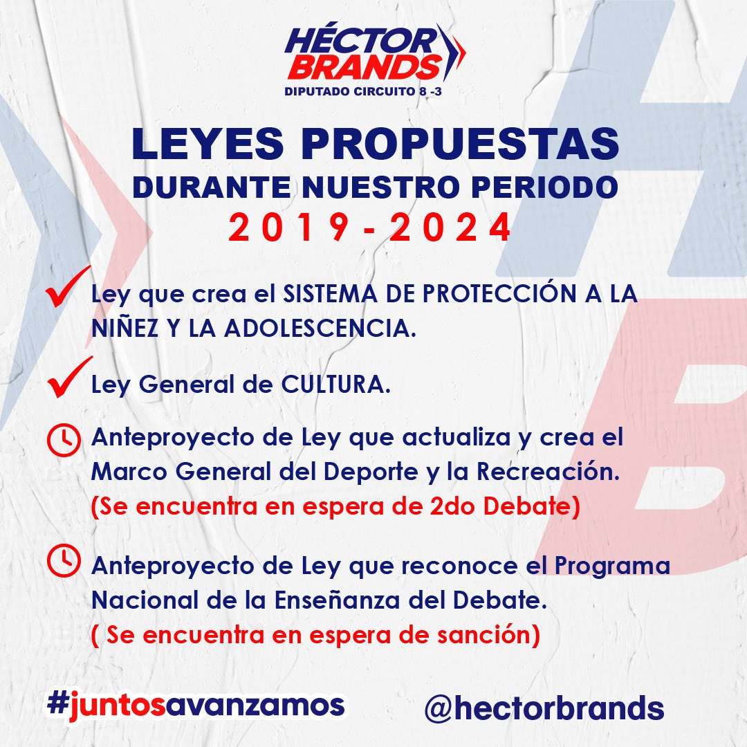 ¡Conoce las leyes propuestas que han marcado nuestro periodo 2019-2024! Desde proteger a la niñez hasta fortalecer nuestra cultura, trabajamos por un futuro justo y próspero para todos. ¡Seguimos avanzando hacia un mejor mañana! 💼 #LeyesParaElFuturo #Progreso2019_2024