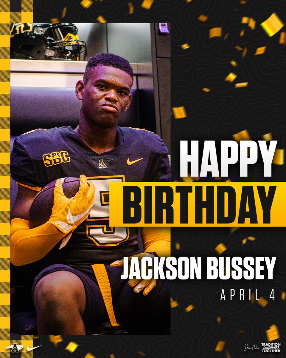 Happy Birthday, @JacksonBussey5! We hope you have a great day 🎉 #GoApp #AppFamily