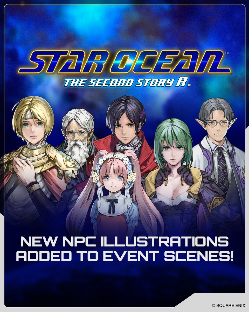 New illustrations for NPCs that appear in event scenes have been added to #StarOcean The Second Story R. All of these illustrations have been newly drawn by character designer Yukihiro Kajimoto. #SO2R