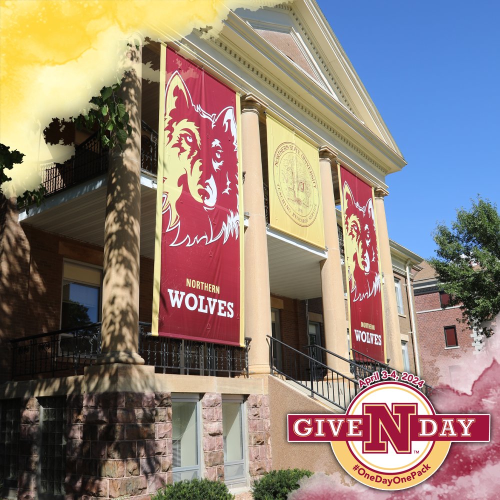 We are on the #GiveNDay home stretch &amp; need you today #WolvesNation to unlock over $80,000 in challenges that will directly support Wolves student-athletes‼️

SUPPORT ATHLETICS➡️ givingday.northern.edu/organizations/…
PRIZES➡️ givingday.northern.edu/prizes

#OneDayOnePack
#GoWolves🐺 | #maroonNgold🐾