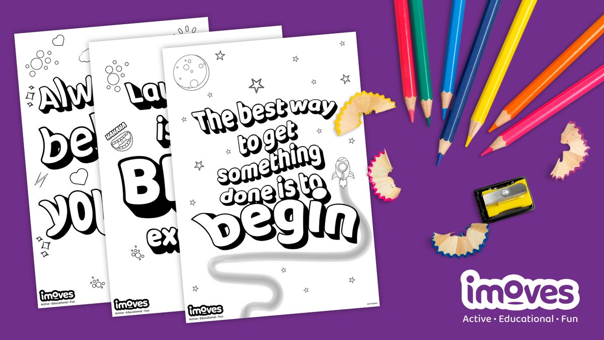 📚 Use these colouring sheets to add a sprinkle of positivity to the school holidays - each poster contains a positive message of self-belief, resilience, and confidence 💪. Download them here: imoves.com/colouring-shee… #SchoolHolidays #HolidayFun #Mindfulness #ColoringSheets