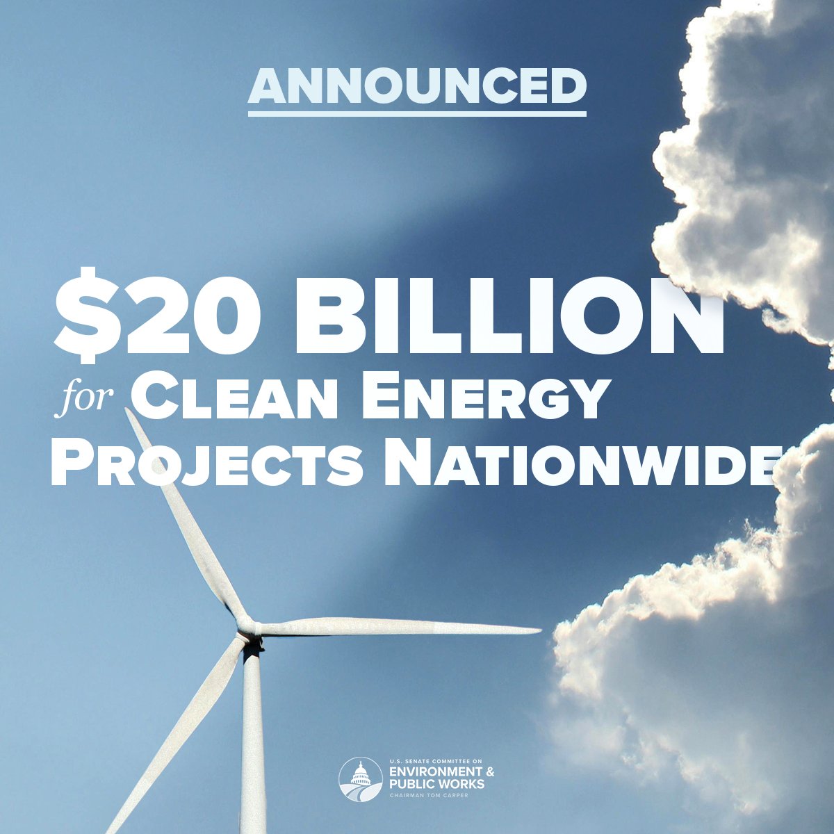 🚨⚡🌎 GREAT NEWS! Thanks to the Inflation Reduction Act's Greenhouse Gas Reduction Fund, @EPA is announcing $20 billion to spur clean energy projects nationwide. Our clean energy future is here!