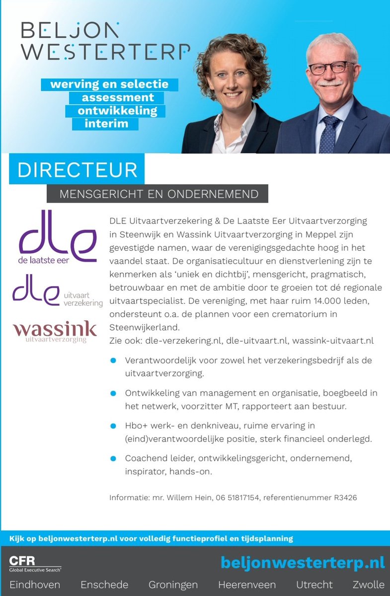 Uitvaartverzorging en verzekeren voor een mensgerichte en verbindende directeur....