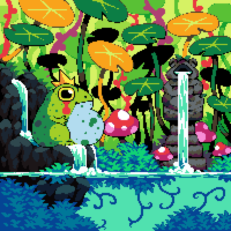 nekocrocodile's tweet photo. My participation on the first  #PixelEncore by @NOP_Pixels 🐸 
.
.
#pixelart  #pixelartist #FROG  #FROGGIES https://t.co/WWj1Ecelr3