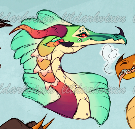 Selling this older Wings of Fire design by @_heartspark ! Includes original art and my spin on it. Looking for $40 preferably but will accept $30 with art (but will be picky!) DM if you're interested!!