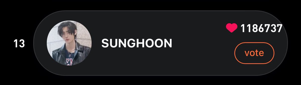 [SOA — The Most Influential Asian Artist 2024]

LET’S GO ALL OUT, VOTING ENDS TODAY!🚨

#13 SUNGHOON — 1,186,737 votes

⚠️ Gap from #1: 596,253 votes

⚠️ Gap from #12: 21,026 votes

Click here to vote!
🔗 soatop.club/?_ic=soa-kohec…

Time left to vote: 25 minutes!

INFLUENTIAL ASIAN