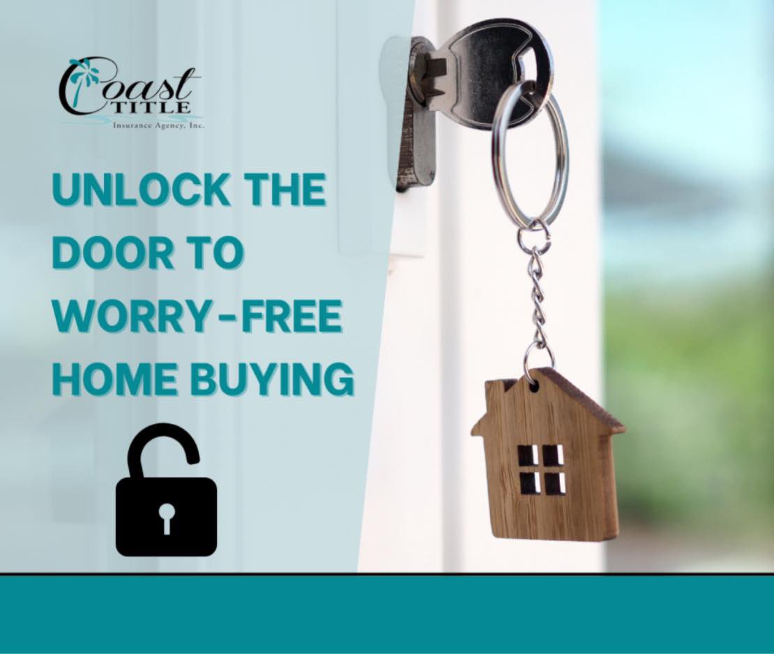 🔑 Unlock the door to worry-free home buying. Coast Title Insurance Inc. provides comprehensive title insurance services to make your real estate transactions smooth and secure. 

coast-title.com

#homebuyers #titlecoverage #peaceofmind #coasttitle
#titleinsurance