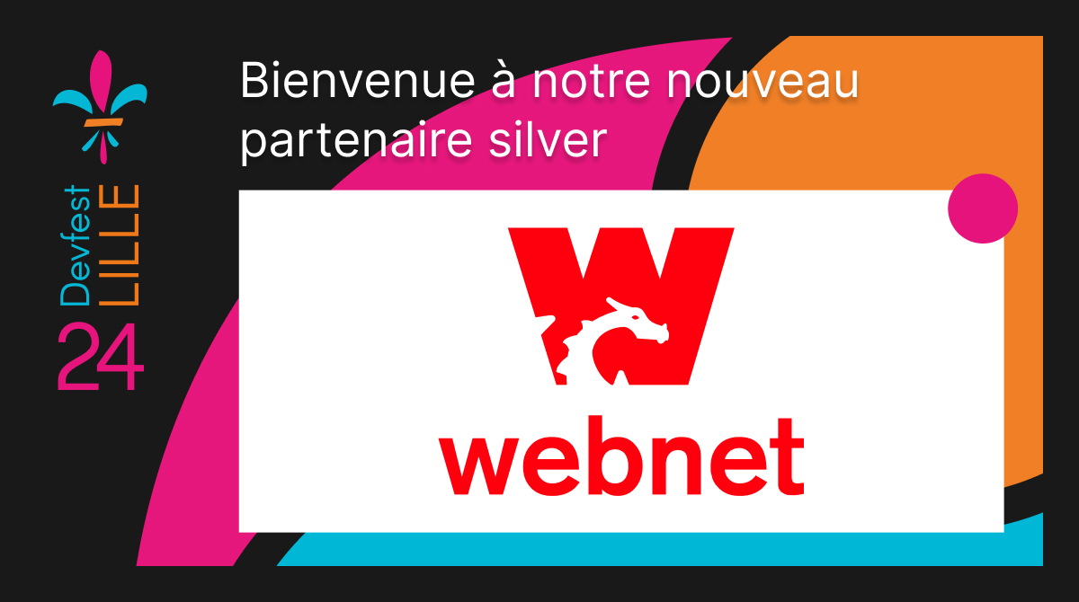 Un grand merci à @Webnet_France , partenaire du Devfest Lille 2024 ! Webnet, fort de plus de 25 ans d'expertise en développement Web, étend son influence avec 5 agences en France, dont une pépite à Lille.
