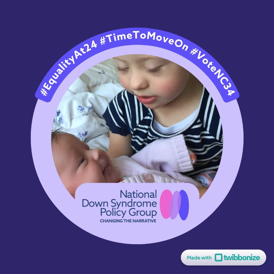 We support #EqualityAt24 Sir Liam Fox's #NC34 amendment addresses outdated and discriminatory practices, and if successful would mean that pregnant women will no longer be offered abortions after 24 weeks or later purely on the basis that the baby has Down syndrome.
