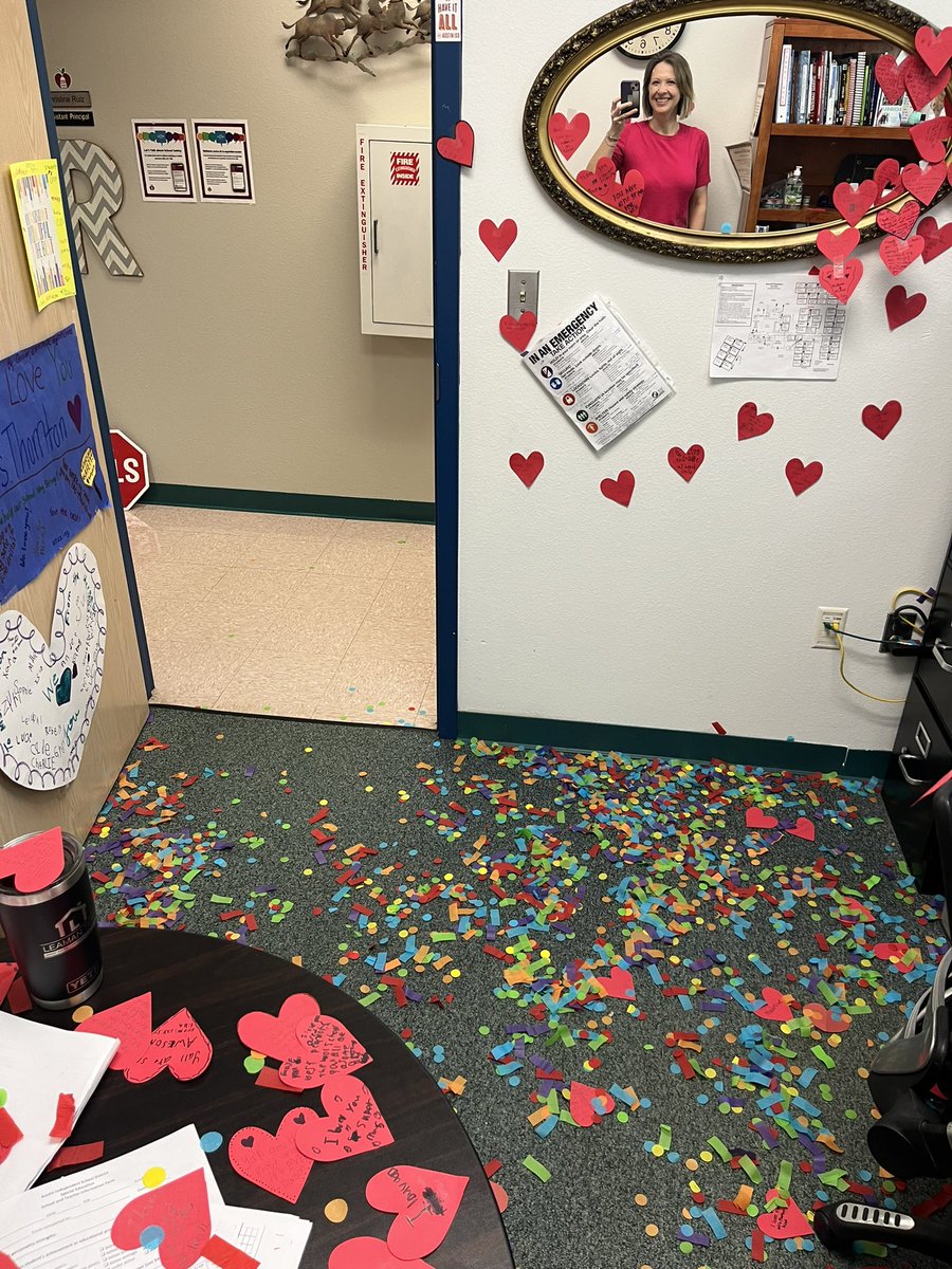 Today’s theme for AP Appreciation is “Heart Attack”. The confetti canon definitely did its job 😂. @AustinISD