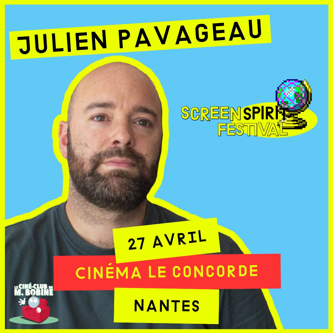 Le youtubeur nantais Julien Pavageau, aka @MonsieurBobine sera au @CinemaConcorde le Samedi 27 Avril🔥 Retrouvez-le à partir de 14h pour une journée de films (au pluriel !) et une table ronde.
