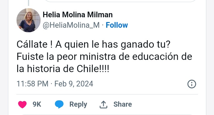 Siempre es bueno recordar este twit lleno de verdad referido a Marcela Cubillos. La ex ministra peor evaluada del peor gobierno de la historia, que ahora quiere ser alcaldesa en Las Condes por la UDI (el partido político más corrupto de Chile)

#EstallidoSocial