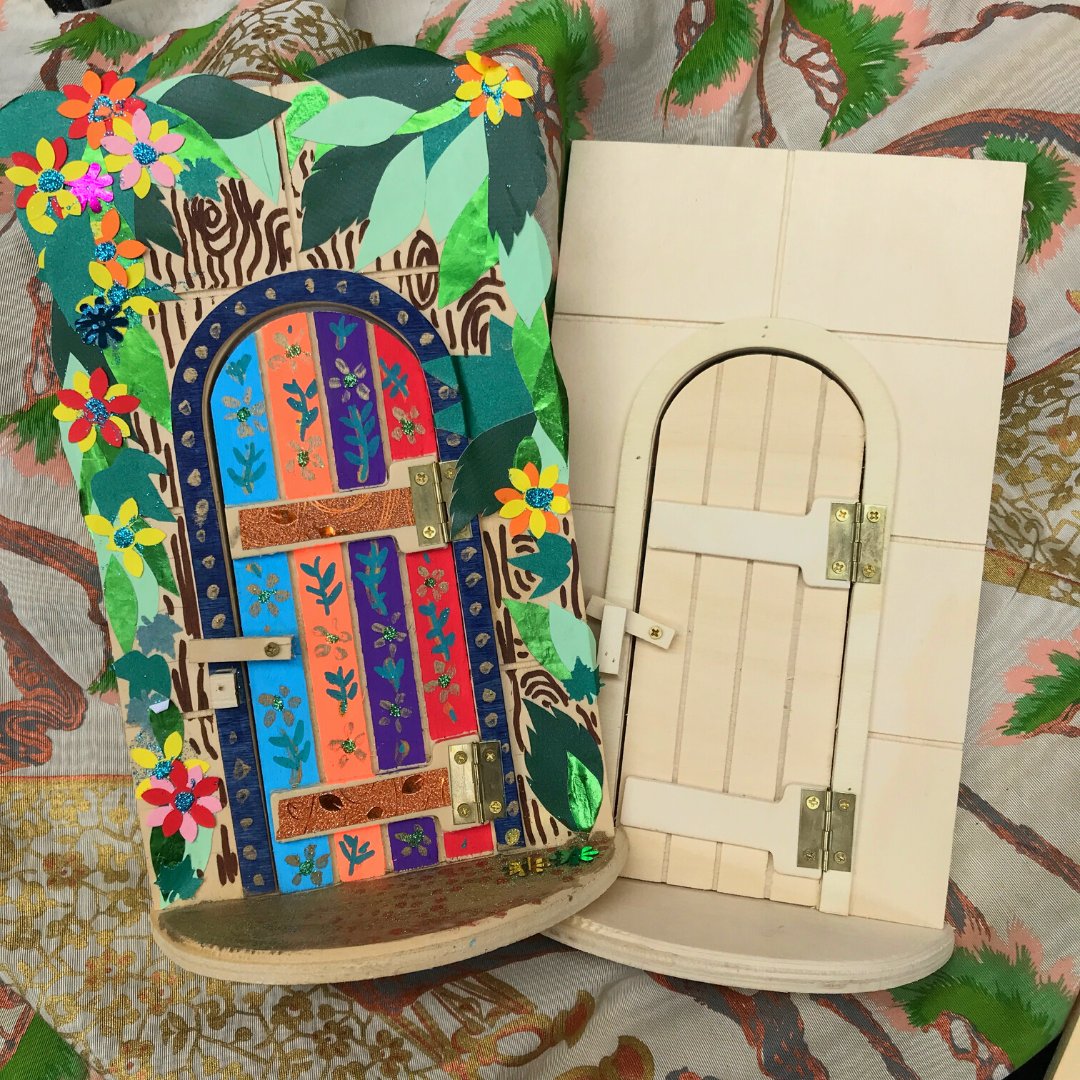 Explore through the door, and find what other worlds lie beyond...
You can pick up a customisable fairy door right here in our Artshop, for just £5.95! Paint, stick, carve, and glue these doors however you like, to add a magical touch to any craft project 🧚

#childrensscrapstore