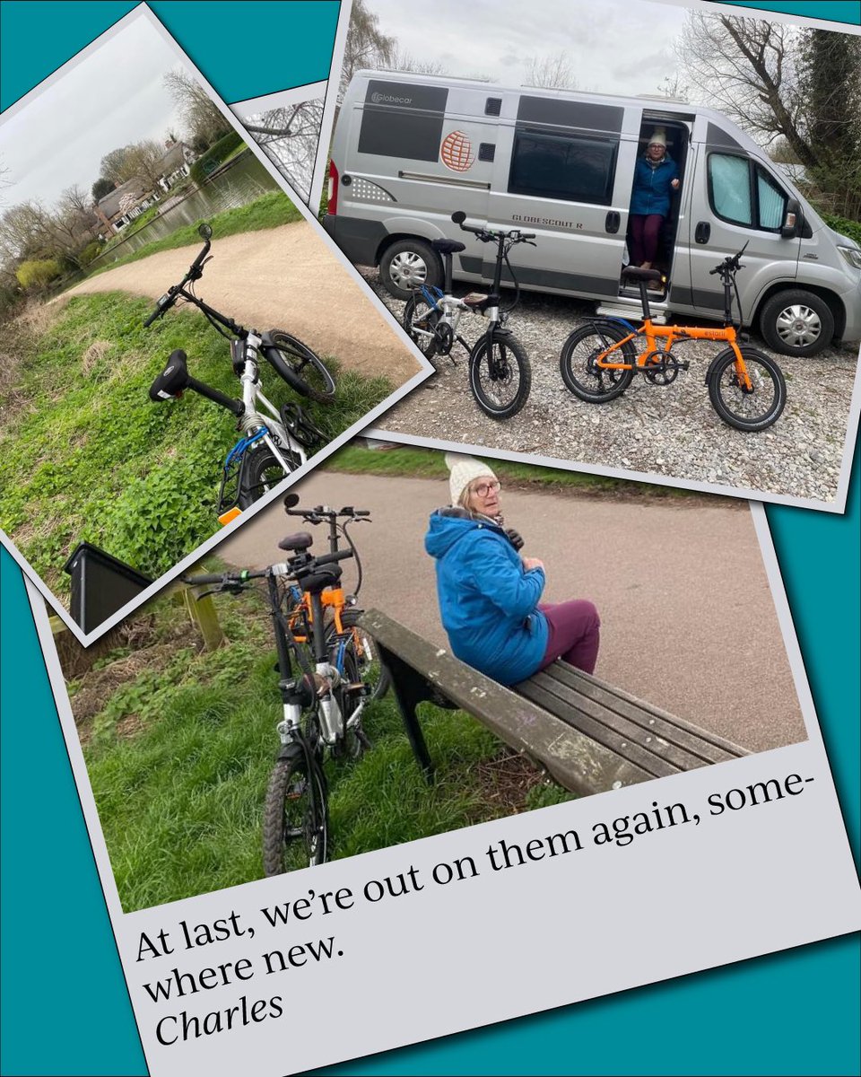 Explore MORE ⚡️🚴🏼‍♂️⚡️ Fold up and away you go 🚍 #ebiketours #ebikelife #foldingbike #electricbike #motorhomelife #campinglife