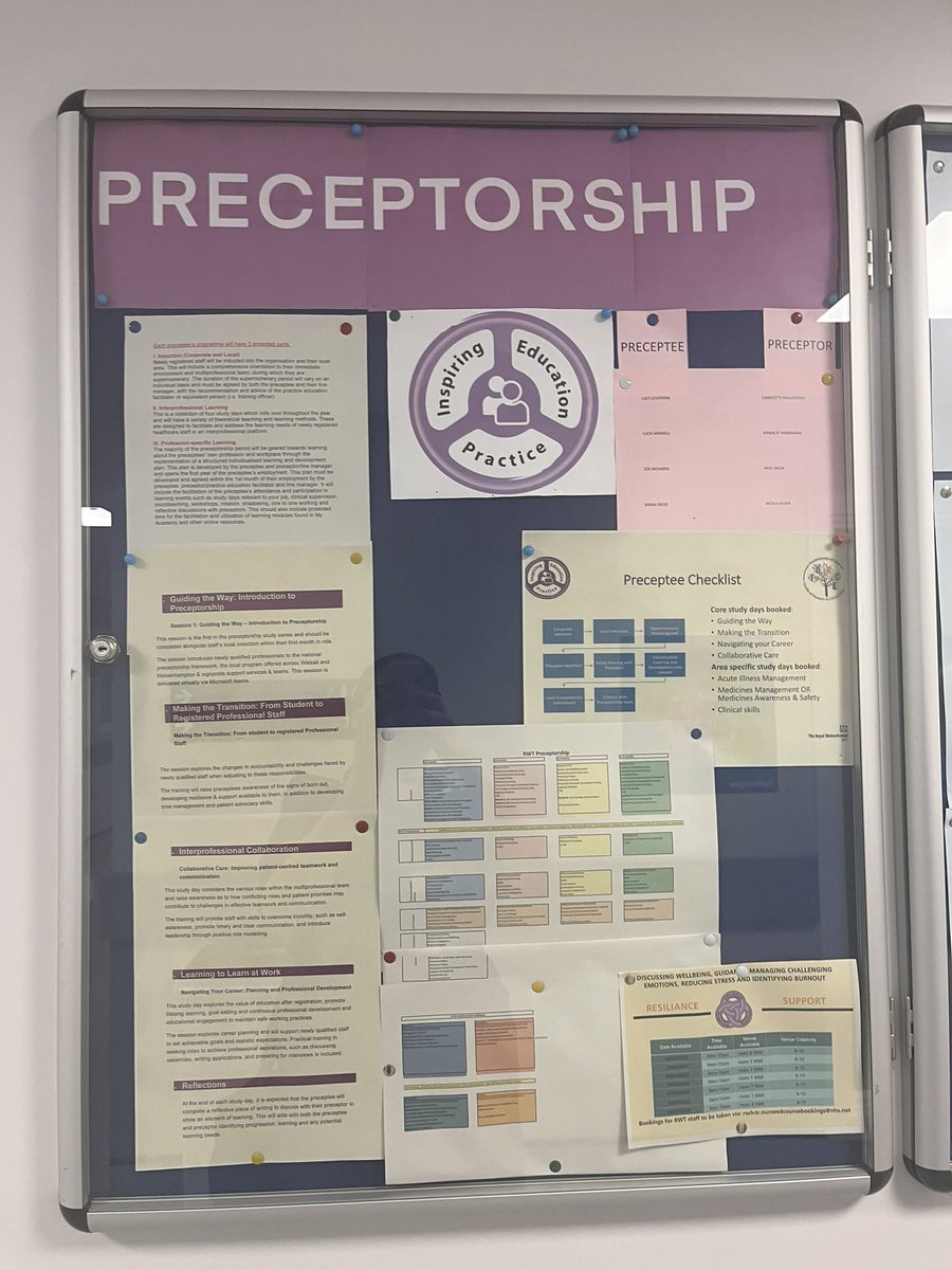 Some fabulous entries on todays Preceptorship board competition walk about. Don’t worry if we haven’t got to you yet, we’re out and about until tomorrow afternoon so you still have time @RWT_NHS @RWT_NurseEd @ForceWalsall @WalsallHcareNHS @Claire_F1att @lornakelly22 @Miffyhs1