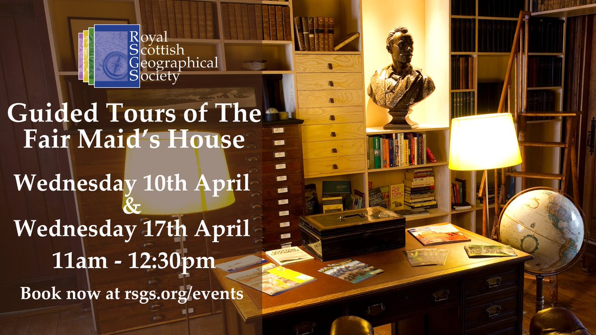 Ever wondered what secrets lie within Perth’s oldest house? On the 10th and 17th of April, we are hosting exclusive tours of the Fair Maid's House! Come and find out about the history of the building, map collections and the RSGS itself. Book now at rsgs.org/events