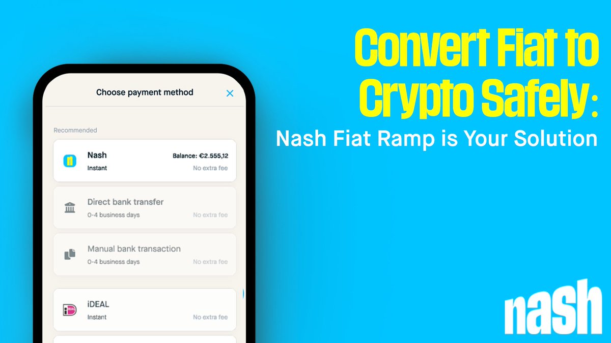 Our platform provides a seamless and secure way to convert your #fiatcurrency into crypto assets. With #Nash, you can trust that your transactions are conducted safely and efficiently, giving you peace of mind as you embark on your #crypto journey.🚀✨💪 nash.io/fiat-crypto-ra…