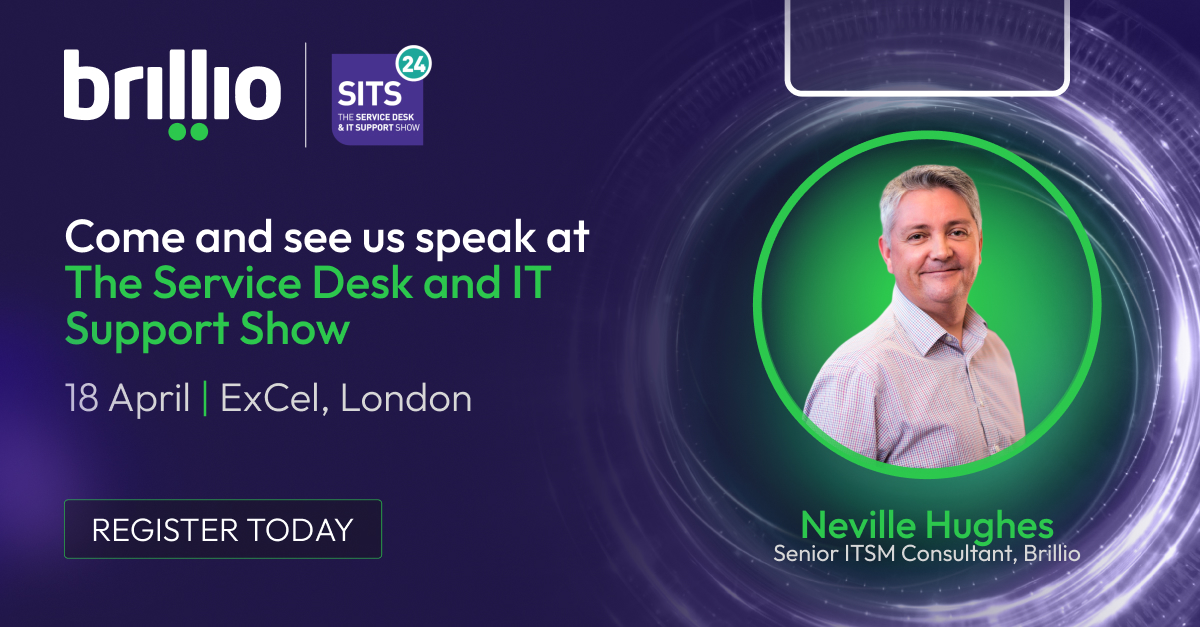Dive into the future of IT support with Brillio's Neville Hughes at #SITS24 in London, 18th April 2024! Discover how multi-faceted support meets AI for optimal outcomes. Your dream IT solution is just a click away: bit.ly/49n6vDM #ZeroTouch #ServiceDesk #Automation